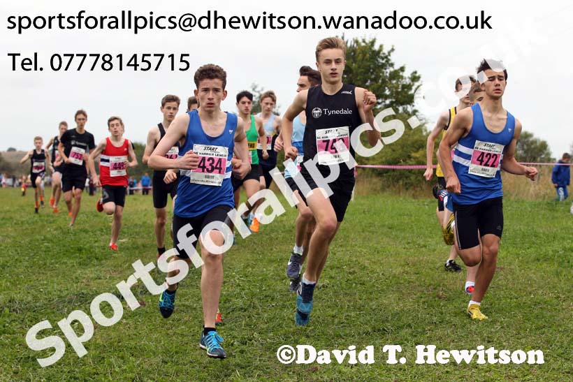 Boys under-15s, Start Fitness North Eastern Harrier League, Tanfield, County Durham. Photo: David T. Hewitson/Sports for All Pics